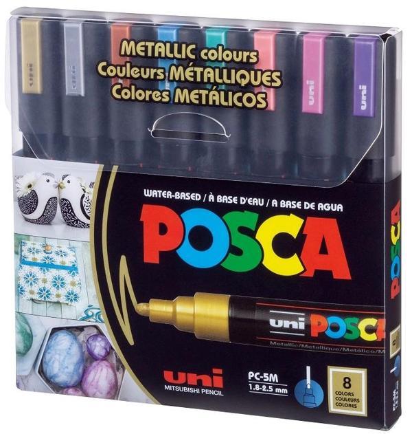 Supertrend Posca PC-5M 1.8-2.5 Su Bazlı Boyama Markörü Seti Metalik Renkler 8 RENK - Image 1