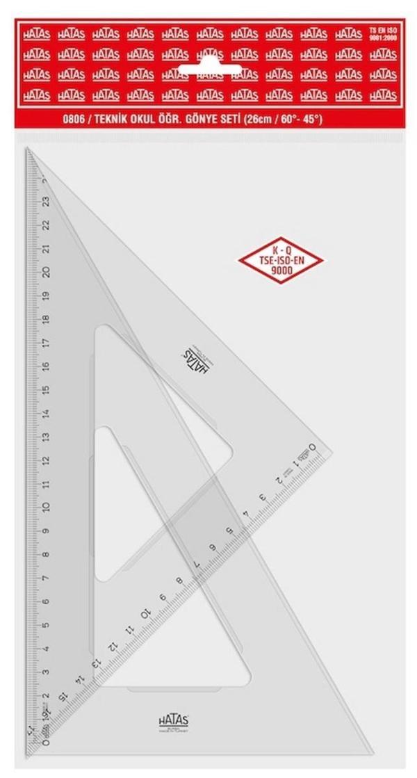 Supertrend Teknik Okul Öğrenci Gönye Seti 26 cm. 30-60-90 ve 45-45-90 - Image 1