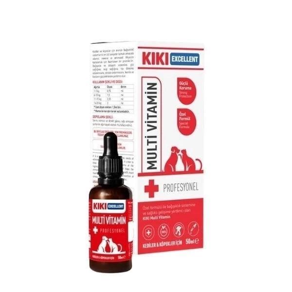 Kiki Excellent Multi Vitamin Bağışıklık Sistemi Destekleyici Kediler ve Köpekler için Şurup 50 Ml - Image 1