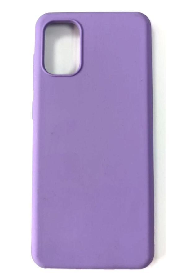 E83 Samsung Galaxy A31 Uyumlu Yumuşak Mat Slikon Kılıf Lila - Image 1