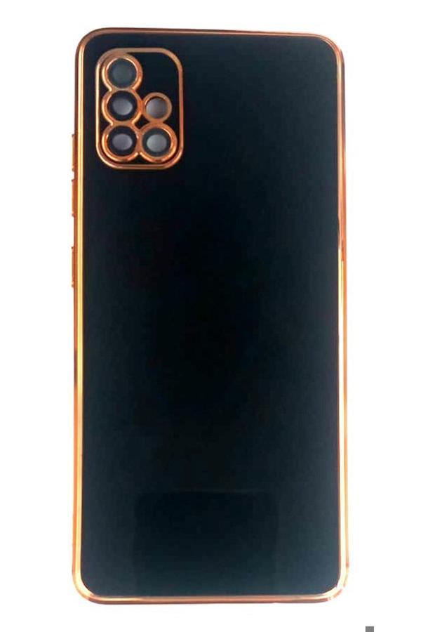 Erkan Samsung Galaxy A51 Uyumlu Parlak Yumuşak Altın Yaldızlı Kılıf - Image 1