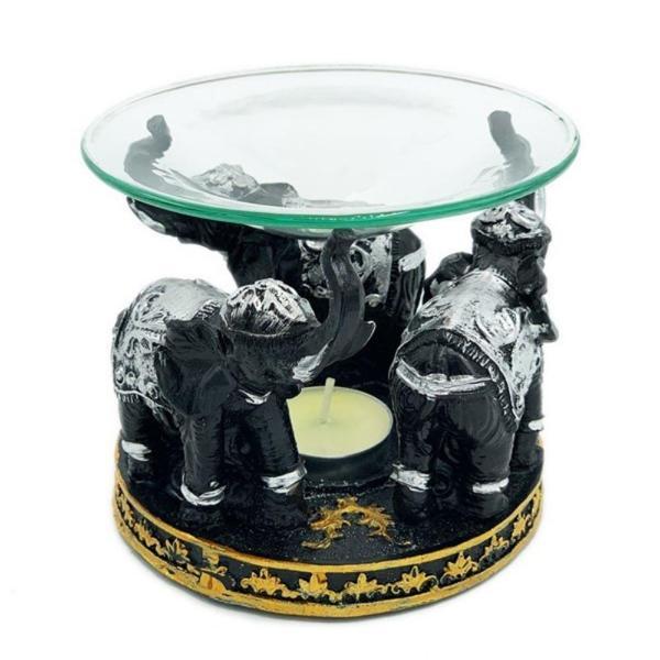 Fil Görünümlü Camlı Polyester Buhurdanlık Siyah No.2 - Image 1