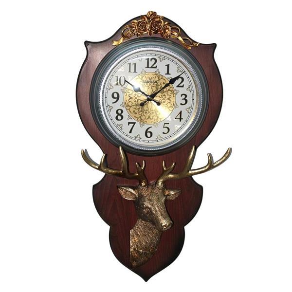 Duvar Saati Geyik Temalı Büyük Polyester Saat No.1 40 x 70 cm - Image 1
