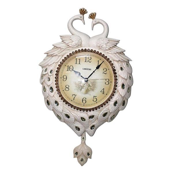 Duvar Saati Tavuskuşu Temalı Polyester Saat No.4 40 x 60 cm - Image 1