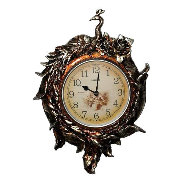 Duvar Saati Tavuskuşu Temalı Büyük Polyester Saat No.2 50 x 80 cm - Image 1