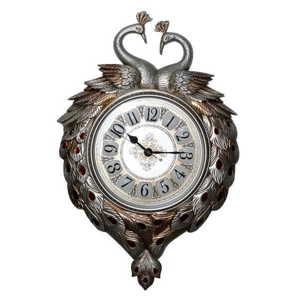 Duvar Saati Tavuskuşu Temalı Büyük Polyester Saat No.1 50 x 70 cm - Image 1