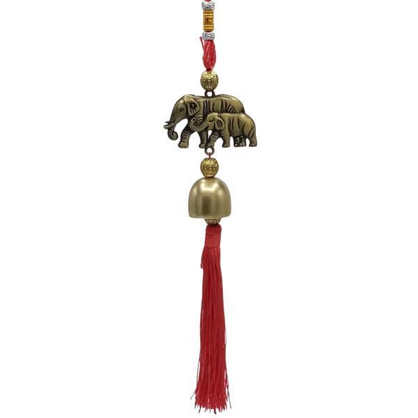 Çin Feng Shui Şans ve Bereket Filleri Metal Çan 30 cm - Image 1