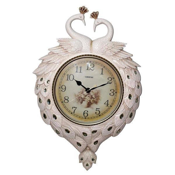 Duvar Saati Tavuskuşu Temalı Büyük Polyester Saat No.2 50 x 70 cm - Image 1