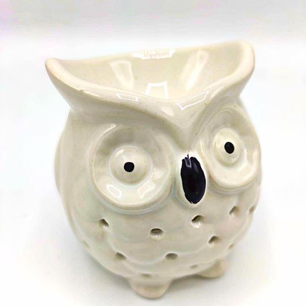 Seramik Buhurdanlık Baykuş Bej - Image 1