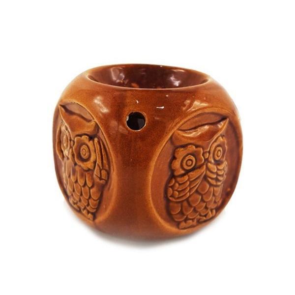 Buhurdanlık Dört Köşeli Baykuş Görünümlü Kahverengi - Image 1