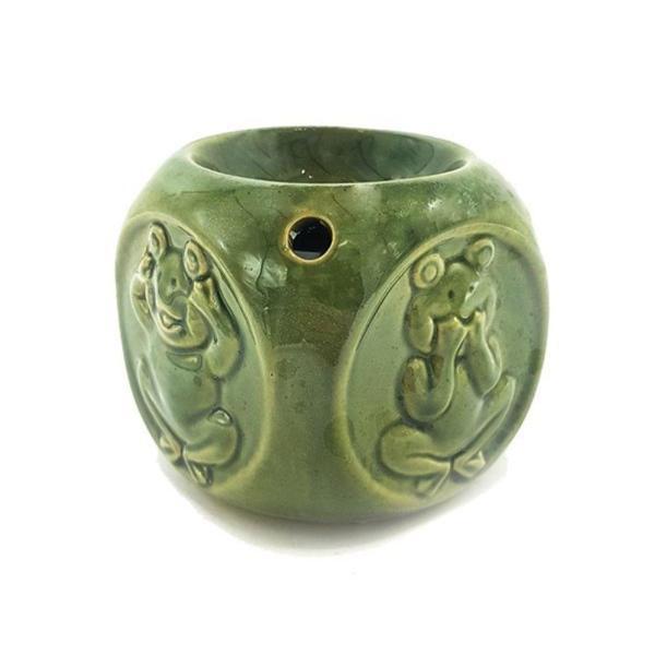 Buhurdanlık Dört Köşeli Kurbağa Görünümlü Yeşil - Image 1