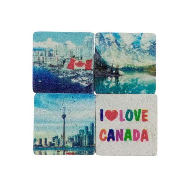 Kanada Temalı Dörtlü Taş Magnet - Image 1