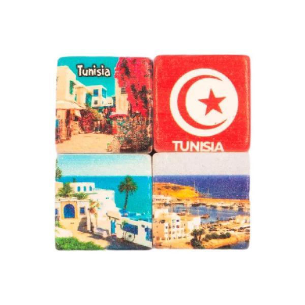Tunus Temalı Dörtlü Taş Magnet - Image 1