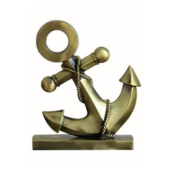 Vintage Metal Çapa Biblo Antik Bronz 16 cm - Image 1