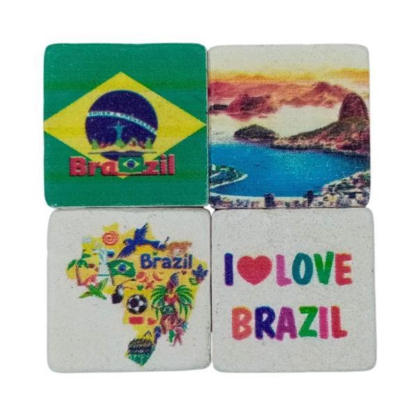 Brezilya Temalı Dörtlü Taş Magnet - Image 1