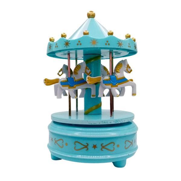 Atlı Karınca Müzik Kutusu Kurmalı Mavi Büyük No.1 - Image 1