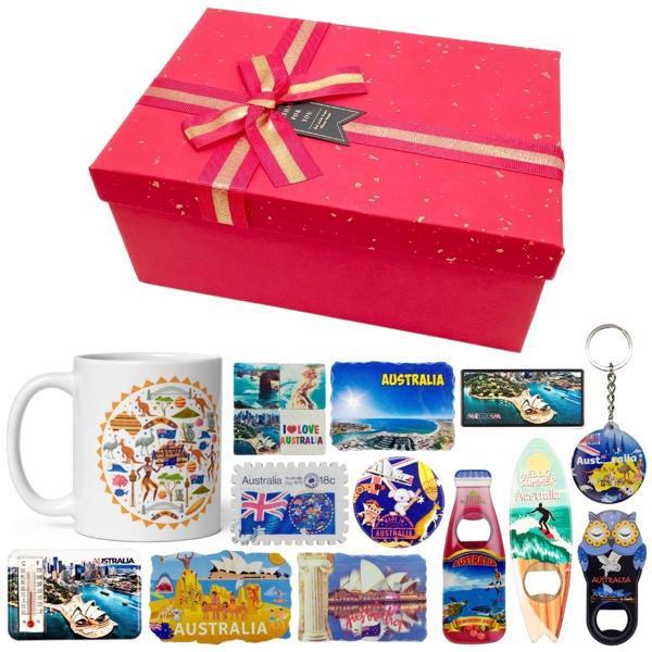 Avustralya Hediye Kutusu 10 Parça Kupa Magnet Anahtarlık Kutu - Image 1