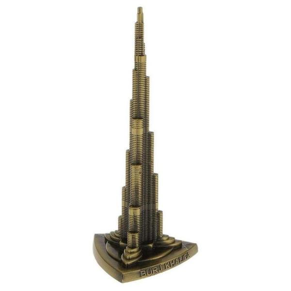 Vintage Metal Burj Khalifa Biblo Antik Bronz 22 cm Burç Halife - Image 1