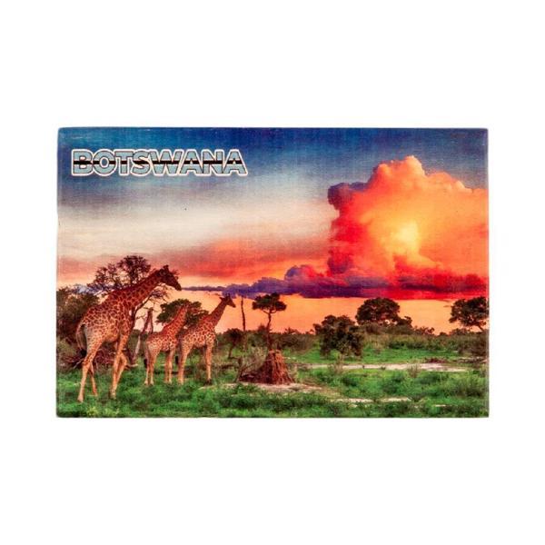 Botsvana Temalı Ahşap Kartpostal Magnet - Image 1
