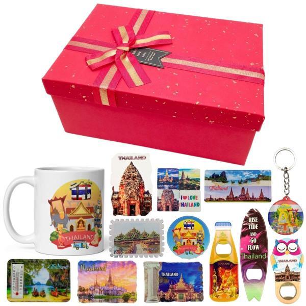 Tayland Hediye Kutusu 10 Parça Kupa Magnet Anahtarlık Kutu - Image 1