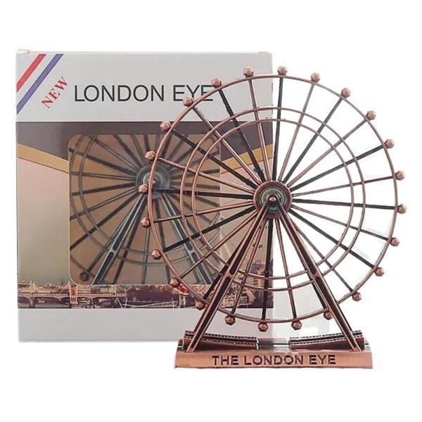 Vintage Metal İngiltere London Eye Biblo Antik Bakır 15 cm - Image 1