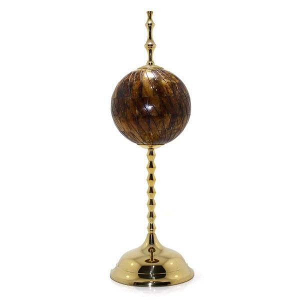 Pirinç Gövdeli Kemik Dünya Küre Ev Ofis Masa Dekoru Döner Dünya Küre 50cm - Image 1