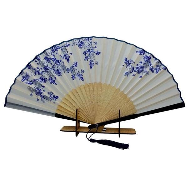 Japon Bambu Kumaş Yelpaze Çanta Boy Stant Hediyeli No.3 - Image 1