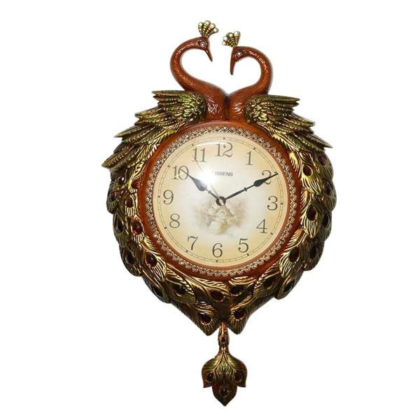 Duvar Saati Tavuskuşu Temalı Polyester Saat No.5 42 x 60 cm - Image 1