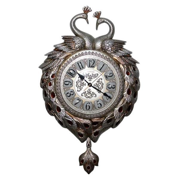 Duvar Saati Tavuskuşu Temalı Polyester Saat No.7 42 x 60 cm - Image 1