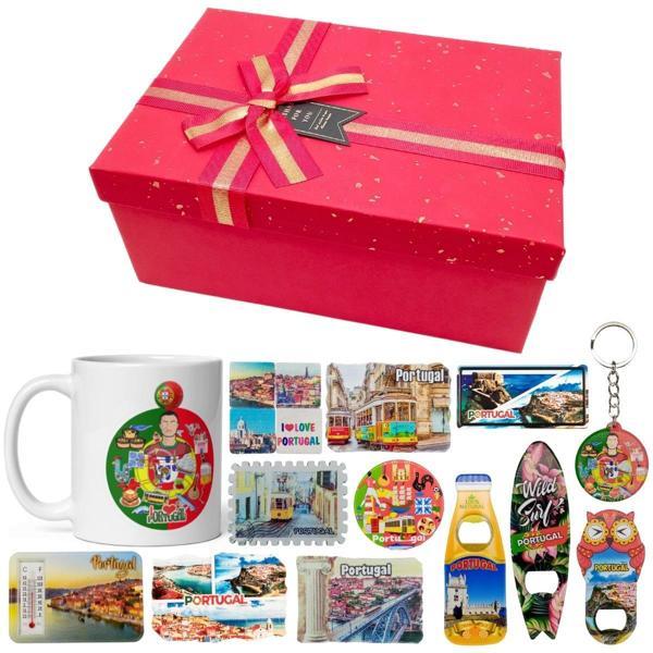 Portekiz Hediye Kutusu 10 Parça Kupa Magnet Anahtarlık Kutu - Image 1