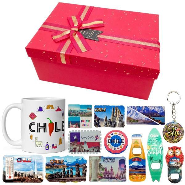 Şili Hediye Kutusu 10 Parça Kupa Magnet Anahtarlık Kutu - Image 1