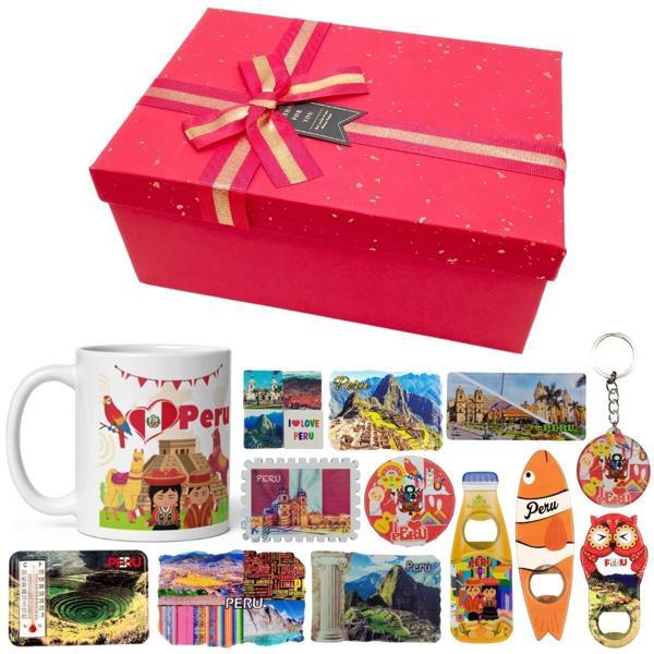 Peru Hediye Kutusu 10 Parça Kupa Magnet Anahtarlık Kutu - Image 1