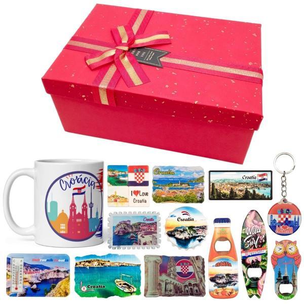 Hırvatistan Hediye Kutusu 10 Parça Kupa Magnet Anahtarlık Kutu - Image 1