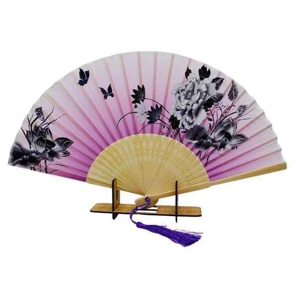 Japon Bambu Kumaş Yelpaze Çanta Boy Stant Hediyeli No.6 - Image 1