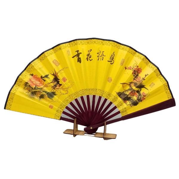 Çin Bambu Keten Kumaş Yelpaze Orta Çanta Boy No.3 - Image 1