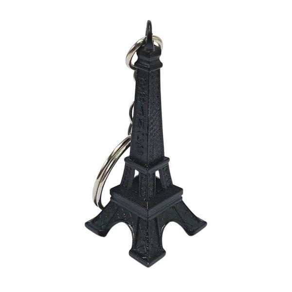 Paris Eyfel Kulesi 3D Metal Anahtarlık Siyah - Image 1