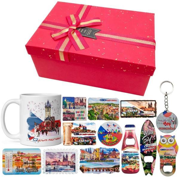 Çek Cumhuriyeti Hediye Kutusu 10 Parça Kupa Magnet Anahtarlık Kutu - Image 1