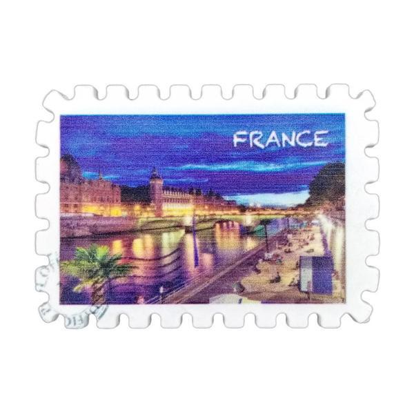 Fransa Temalı Pul Magnet - Image 1