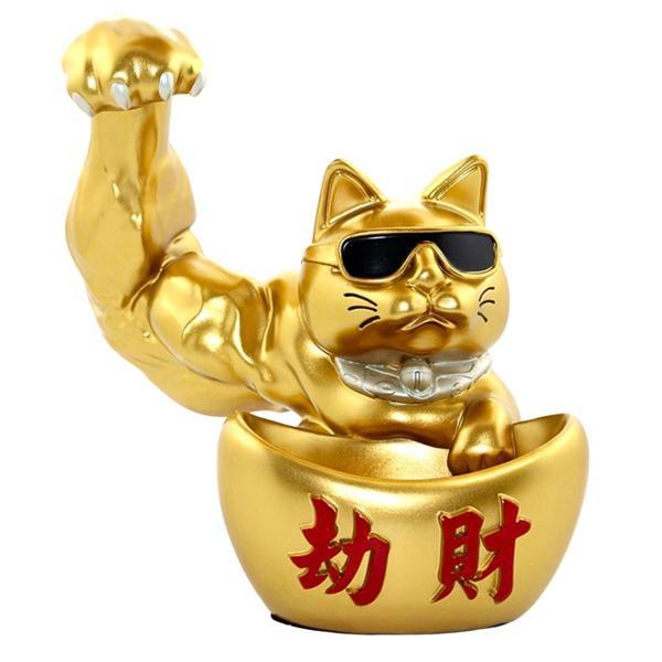 Japon Maneki Neko Şanslı Kedi Figürü Reçine No.1 30x30cm - Image 1