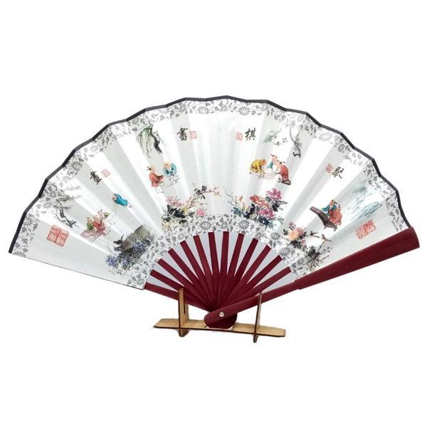 Çin Bambu Keten Yelpaze Orta Çanta Boy No.13 - Image 1