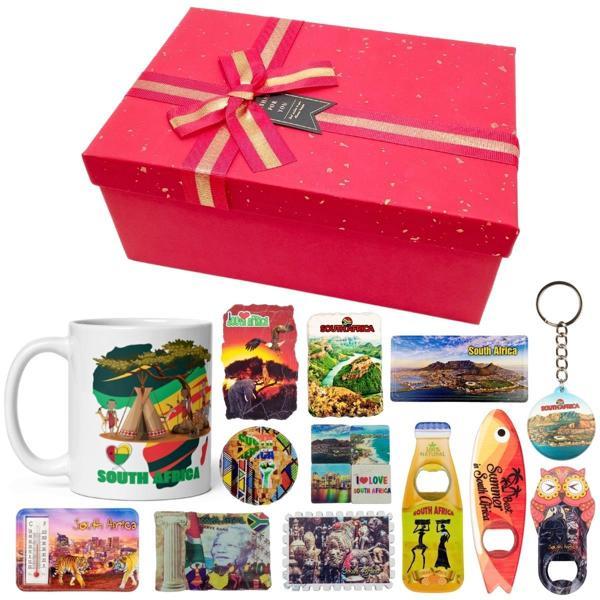 Afrika Hediye Kutusu 10 Parça Kupa Magnet Anahtarlık Kutu - Image 1
