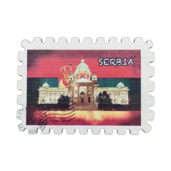 Sırbistan Temalı Pul Magnet - Image 1