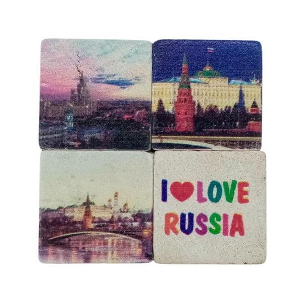 Rusya Temalı Dörtlü Taş Magnet - Image 1