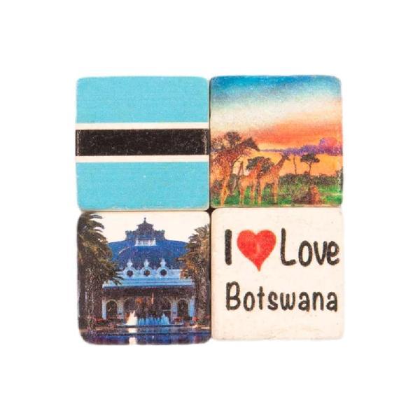 Botsvana Temalı Dörtlü Taş Magnet - Image 1