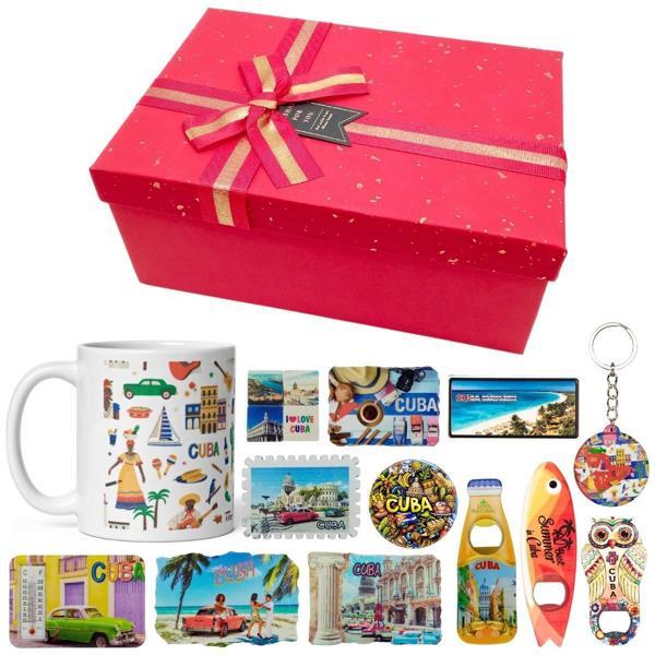 Küba Hediye Kutusu 10 Parça Kupa Magnet Anahtarlık Kutu - Image 1