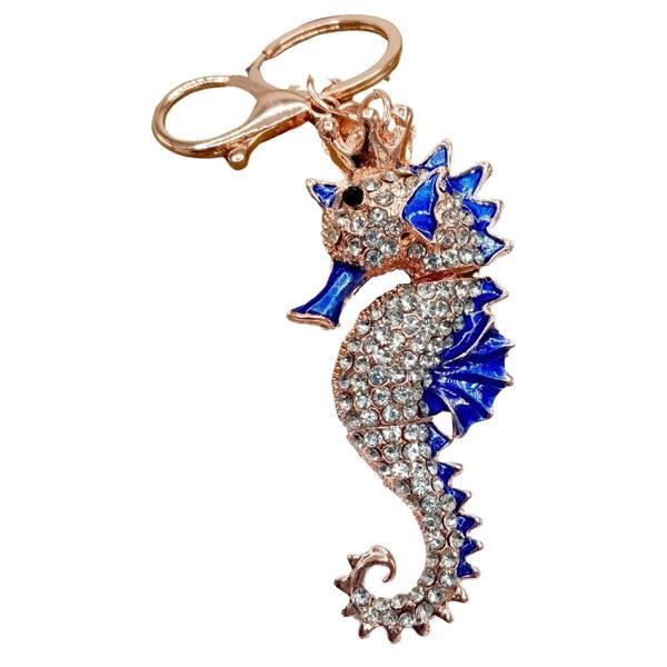 Mavi Kristal Taşlı Denizatı Anahtarlık - Image 1