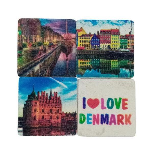 Danimarka Temalı Dörtlü Taş Magnet - Image 1