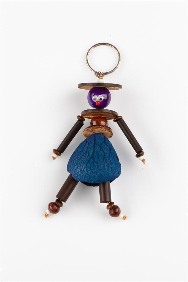 Mangis Anahtarlik Yerli Kadın Figürü Mavi - Image 1