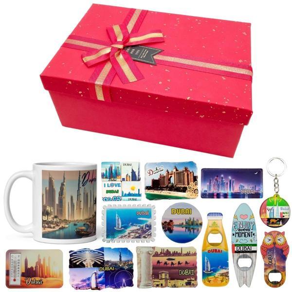 Dubai Hediye Kutusu 10 Parça Kupa Magnet Anahtarlık Kutu - Image 1