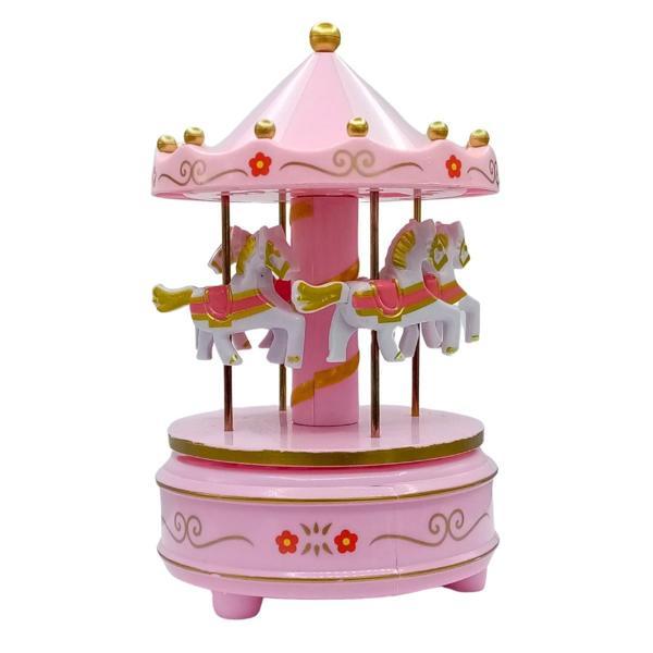 Atlı Karınca Müzik Kutusu Kurmalı Pembe Büyük No.2 - Image 1